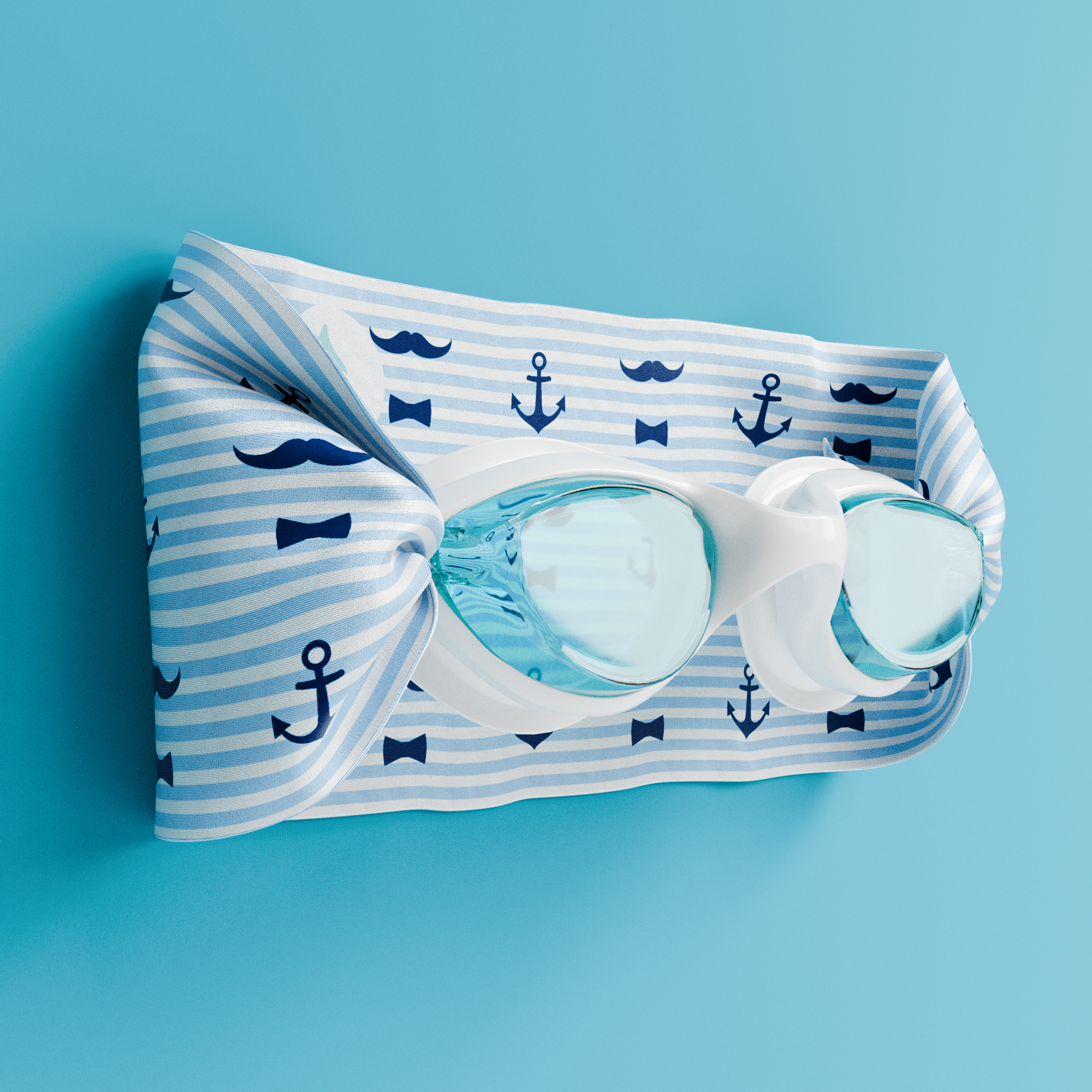 Anchors Mustaches Stripes