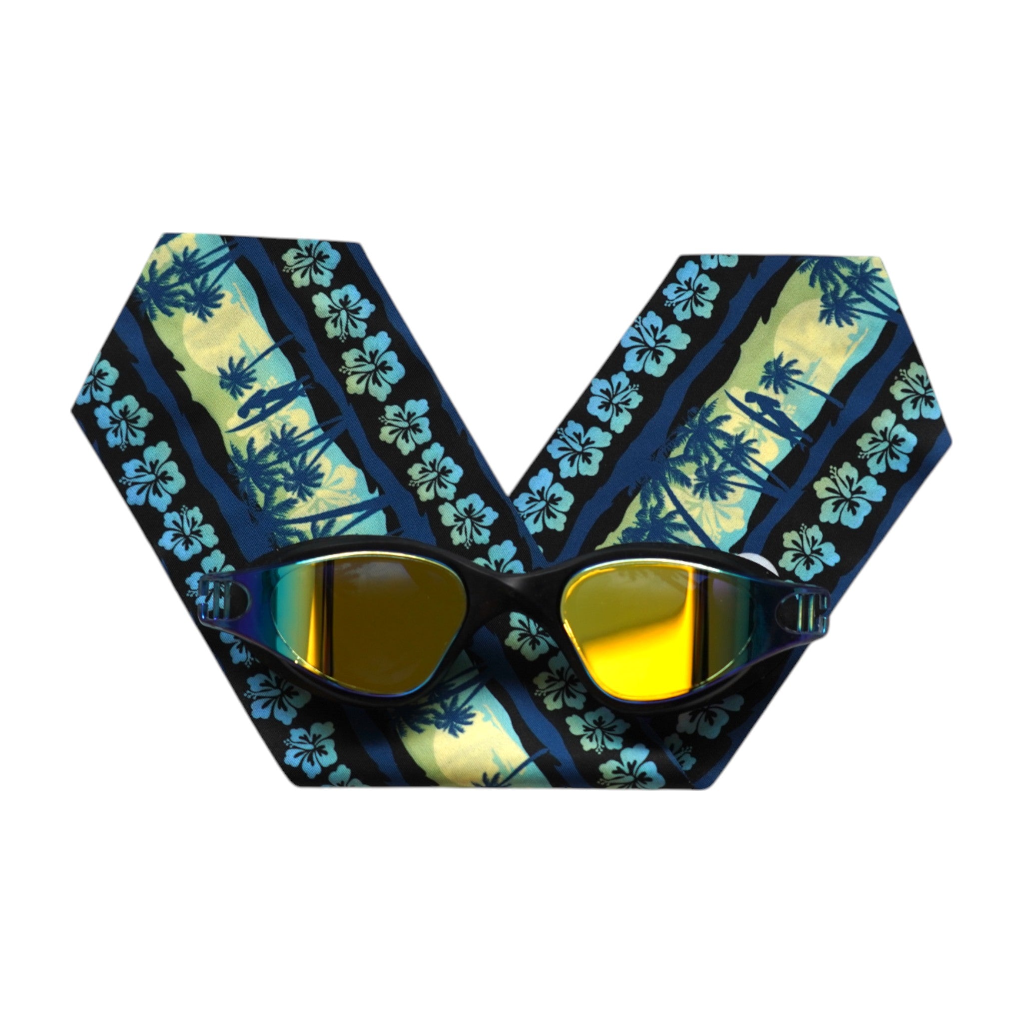 Yellow Blue Palm Trees