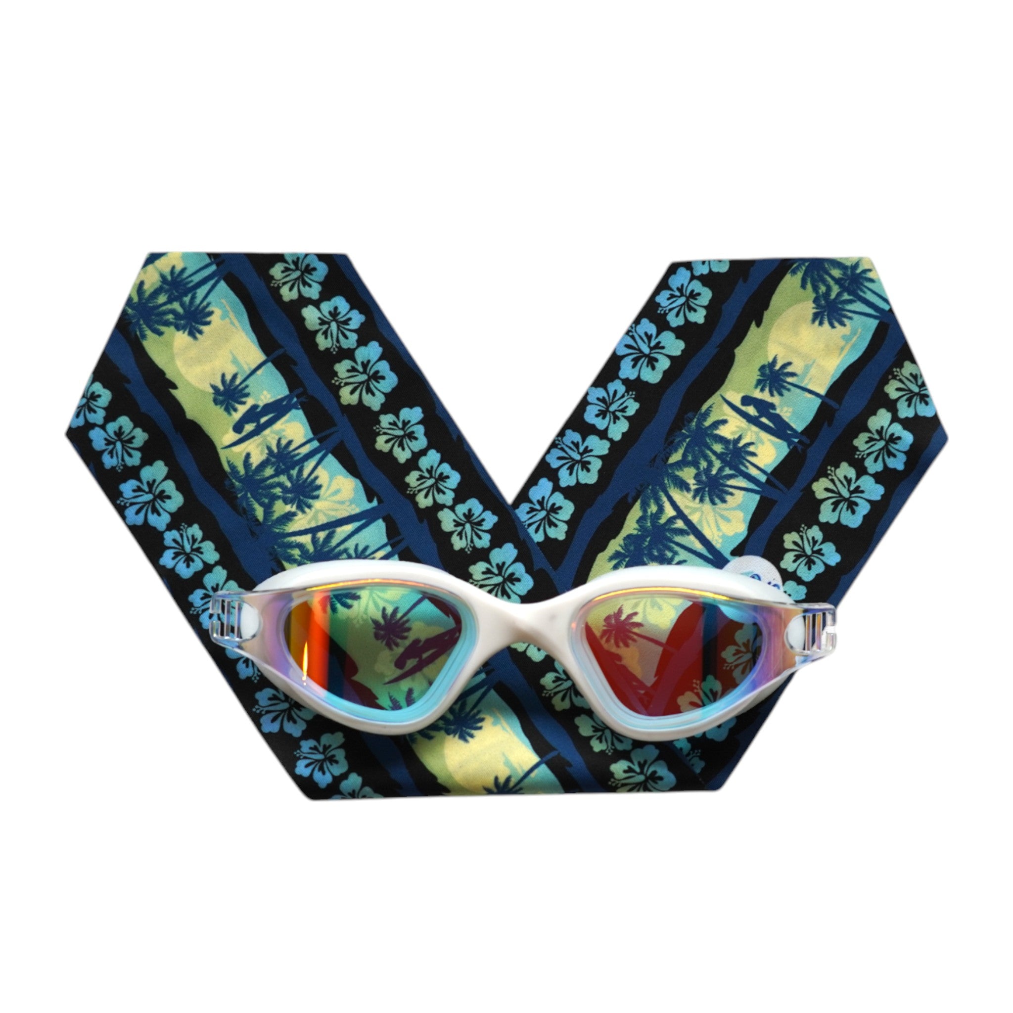 Yellow Blue Palm Trees