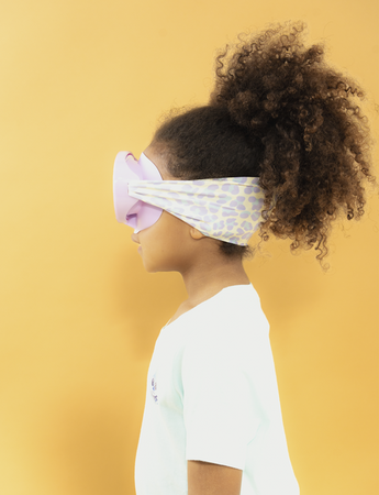 Masque de Plongée Enfant Léopard Jaune Violet