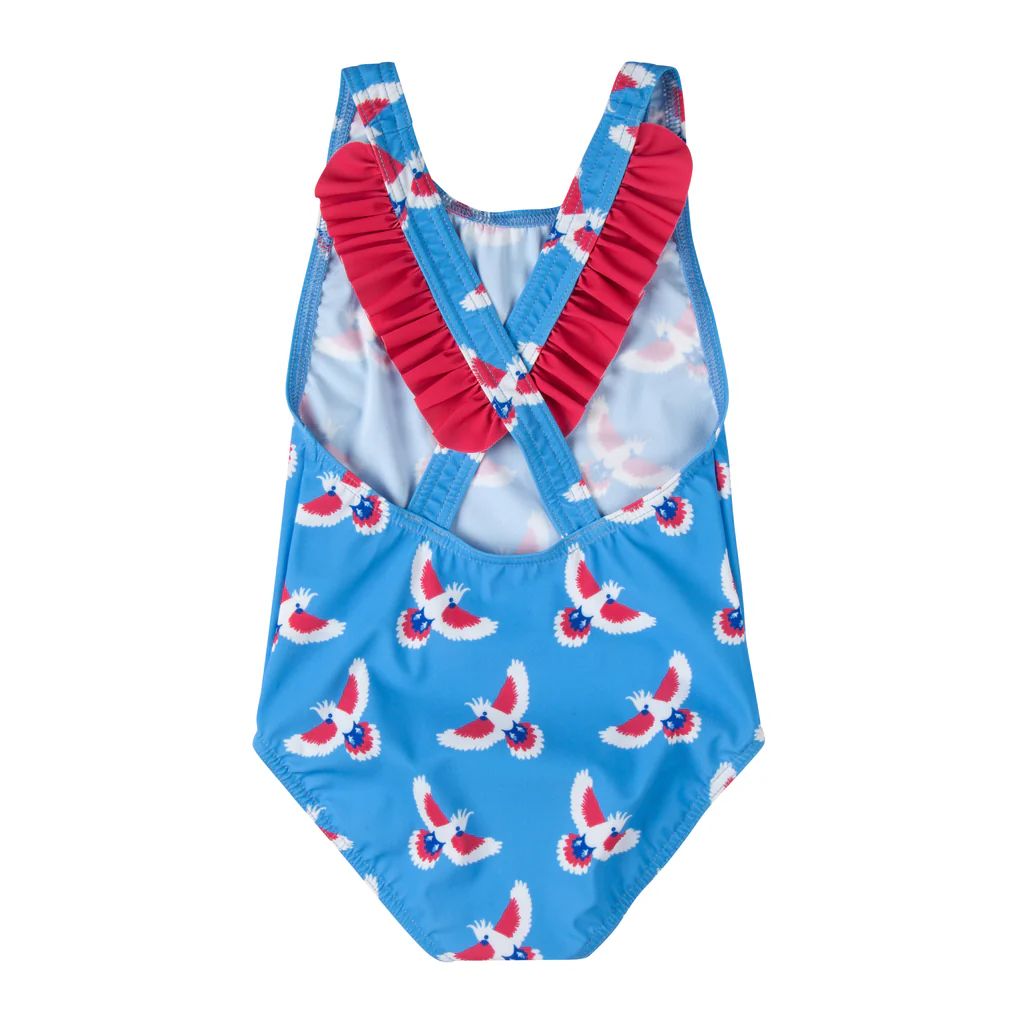 Girl's Pack Happy Duck Swimsuit + Waterplops Goggles