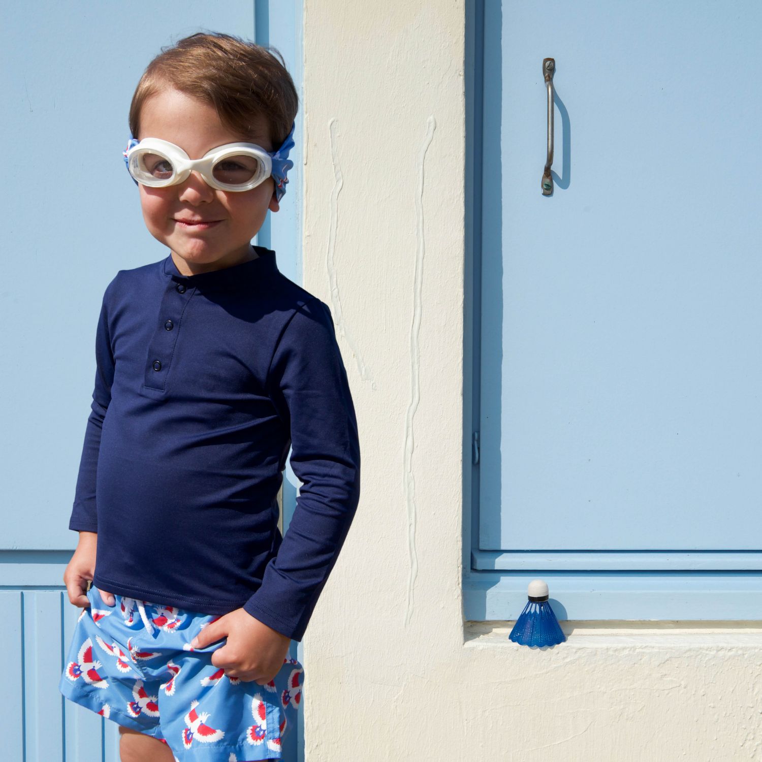 Boys' Happy Duck Swimsuit + Waterplops Goggles