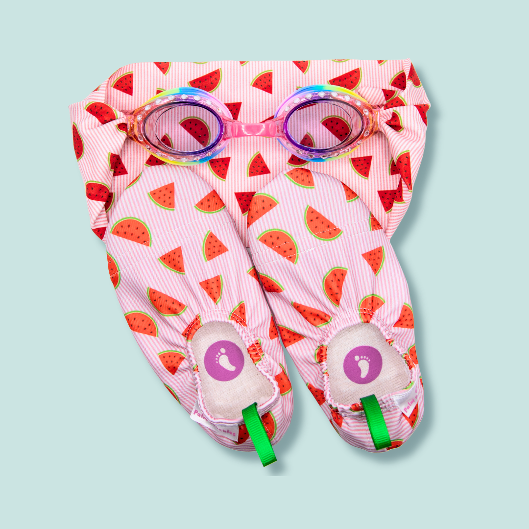 Pack Pastèques Chaussons Palm Beachies + Lunettes Waterplops