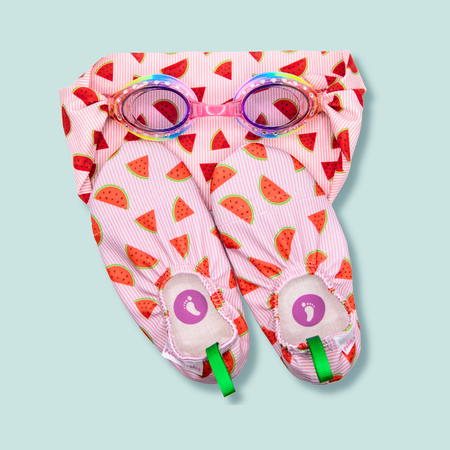 Pack Pastèques Chaussons Palm Beachies + Lunettes Waterplops