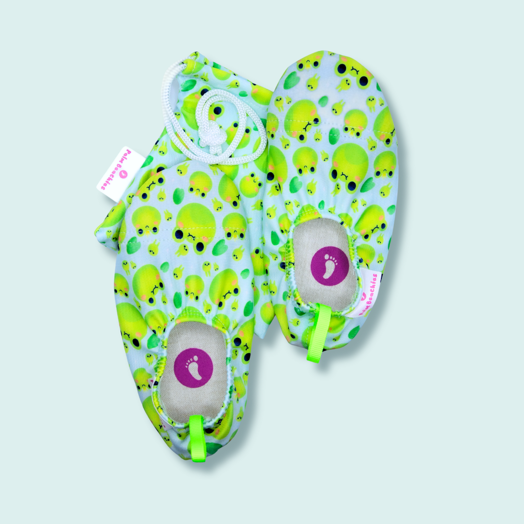 Pack Grenouilles Chaussons Palm Beachies + Lunettes Waterplops