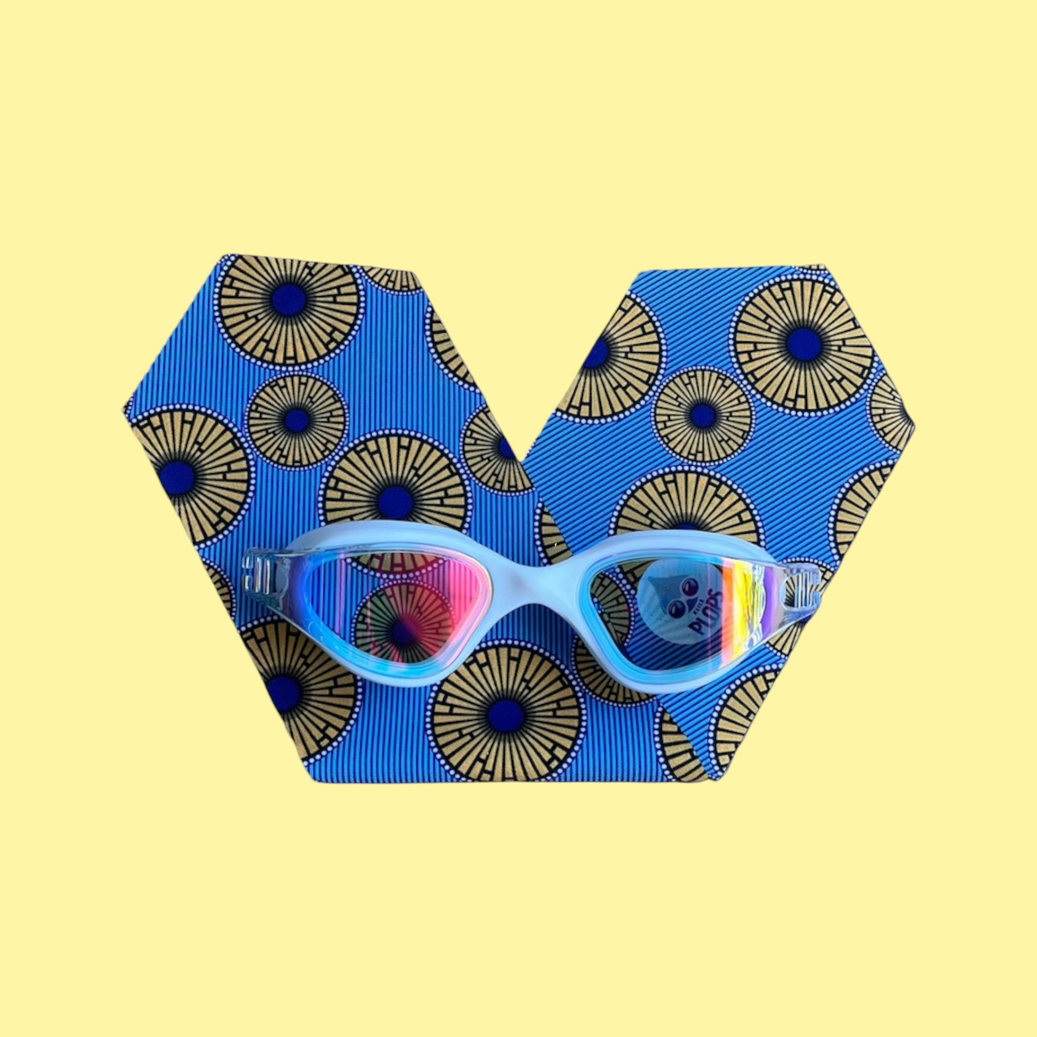 Wax Design Jaune Bleu - Lunettes de piscine Adulte