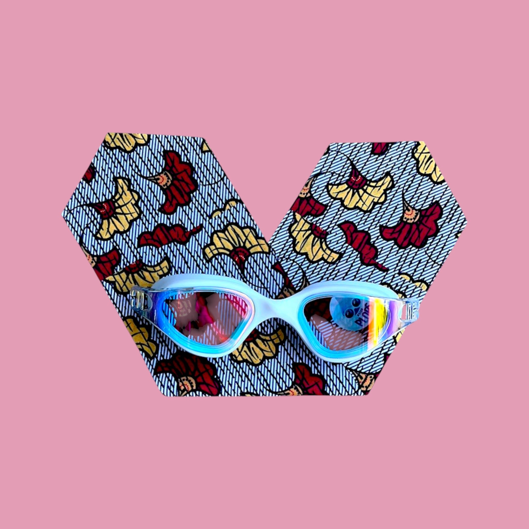 Wax Design Rouge Jaune - Lunettes de piscine Adulte