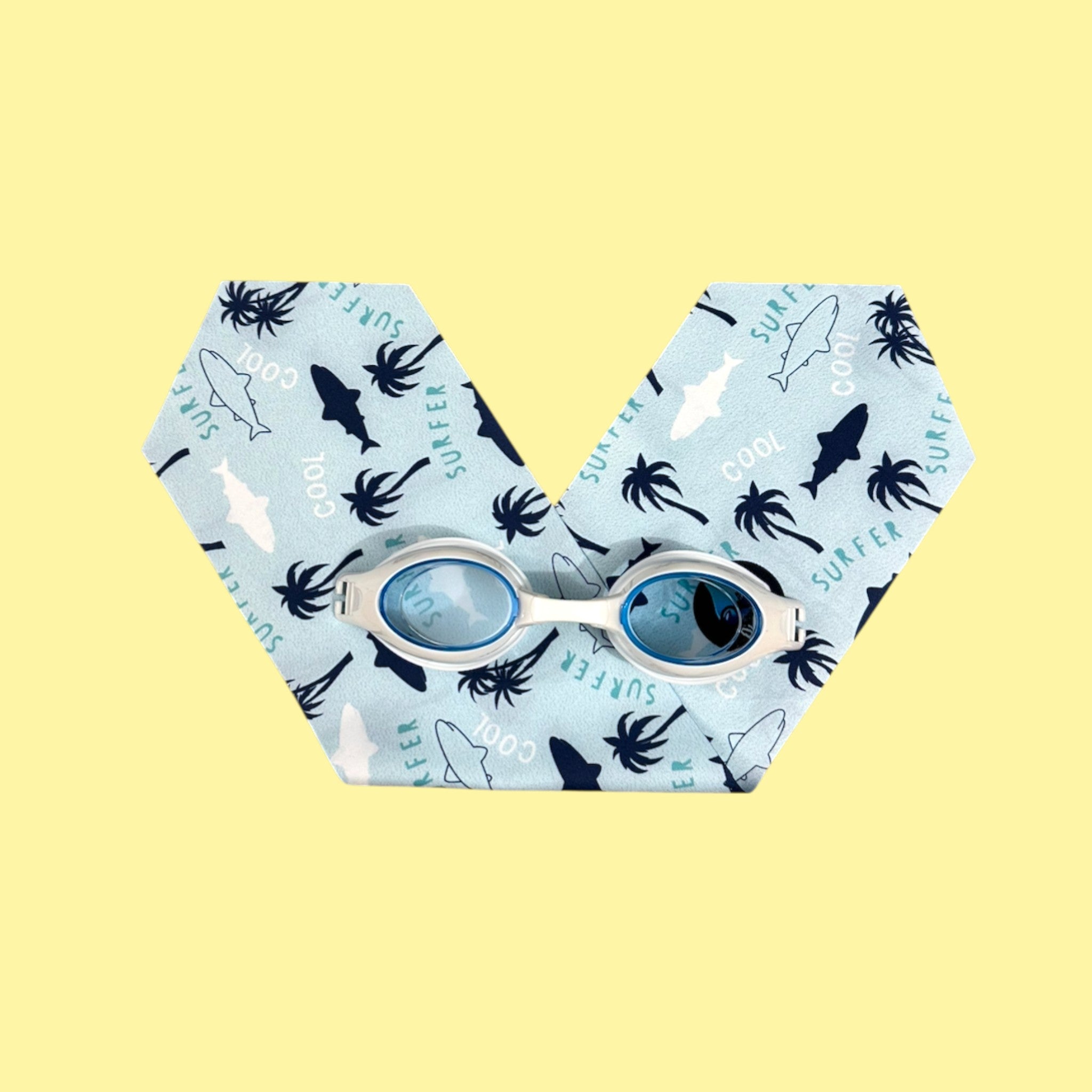 BabyPlops Requins Palmiers - Lunettes de piscine bébé