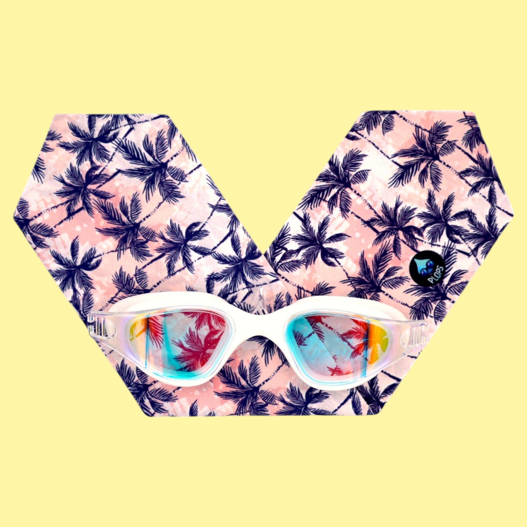 Palmiers Rose - Lunettes de piscine Adulte
