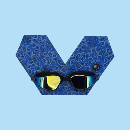 Bandana Bleu - Lunettes de piscine Adulte  WATERPLOPS