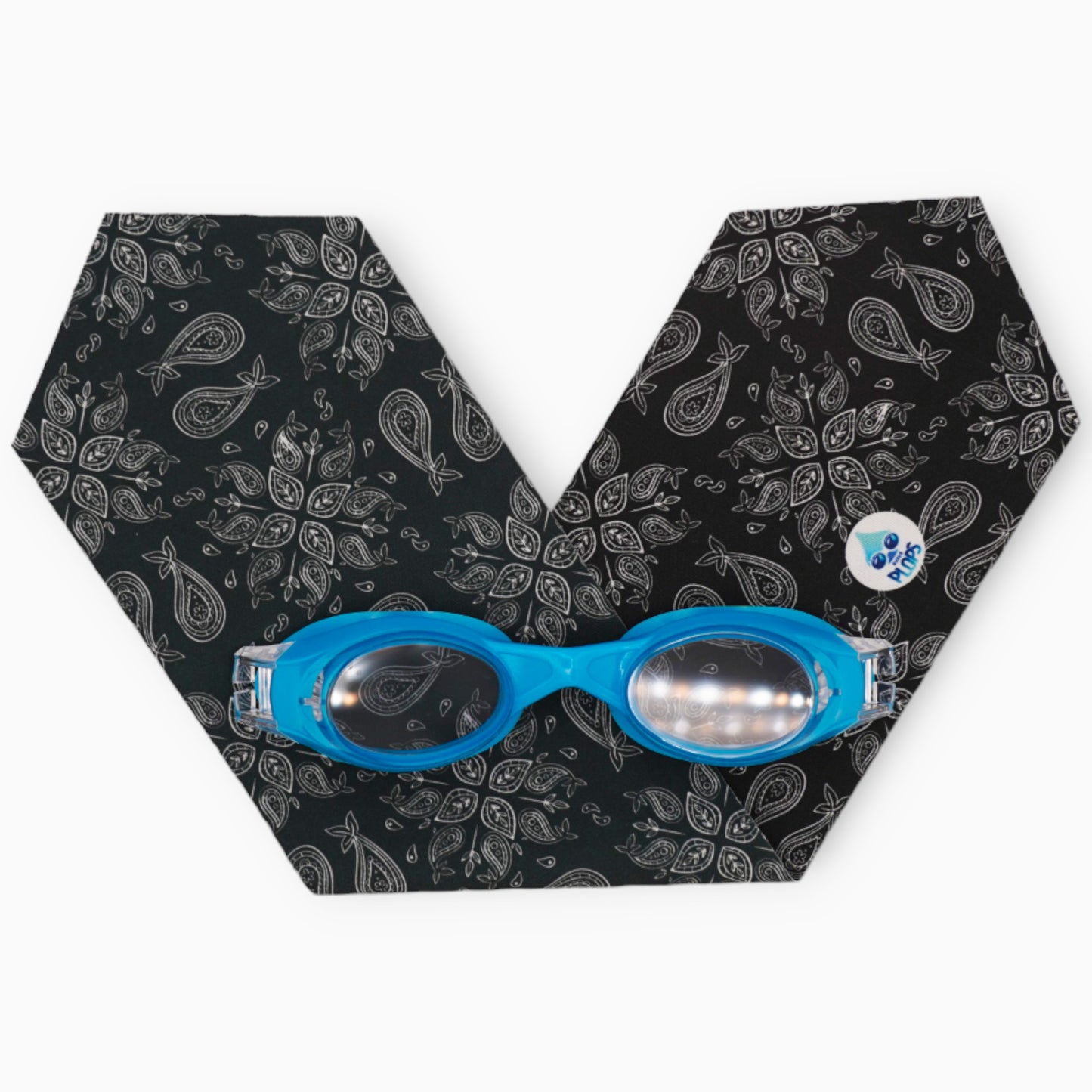 Waterplops - Adult Swimming Goggles Bandana White &amp; Black