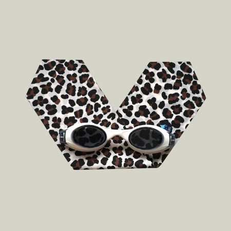 Léopard Marron & Noir - Lunettes de piscine enfant  WATERPLOPS