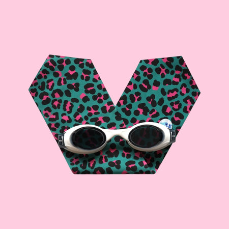 Léopard Vert et Rose - Lunettes de piscine enfant  WATERPLOPS