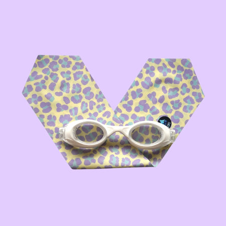 Léopard Jaune et Violet - Lunettes de piscine enfant  WATERPLOPS