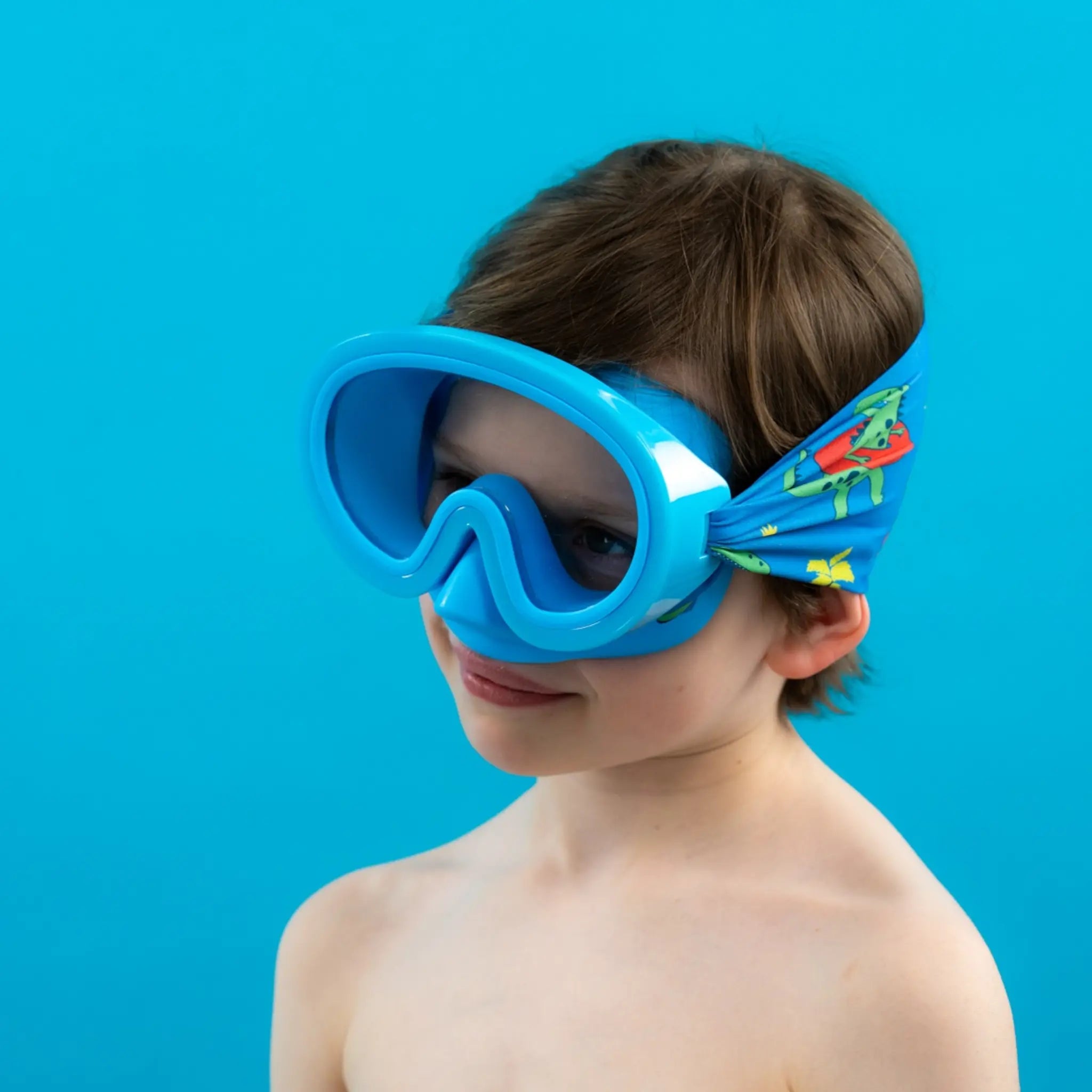 Lunettes De Plongée Enfants 4-10 Ans - Masque Panoramique HD 180° Verre Trempé, Protège-Nez Silicone, Idéal Piscine Et Mer