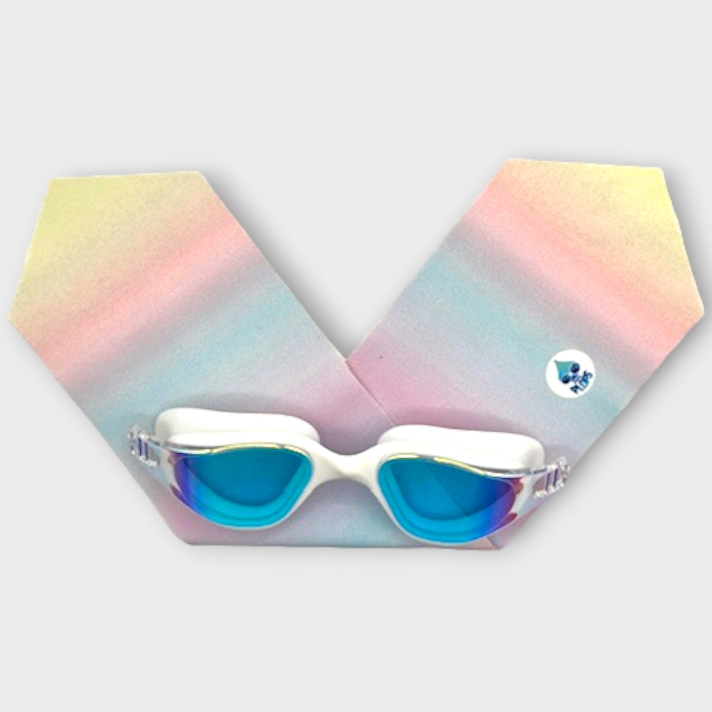 warerplops plops lunettes piscine natation bandeau stretch recyclé polyester élasthanne enfant adulte maillot verres qualité anti buée anti uv accessoire mode fashion ete plage mer étanche étanchéité fille garcons mixte unisexe homme femme tissu tie and dye rose vert bleu arc en ciel