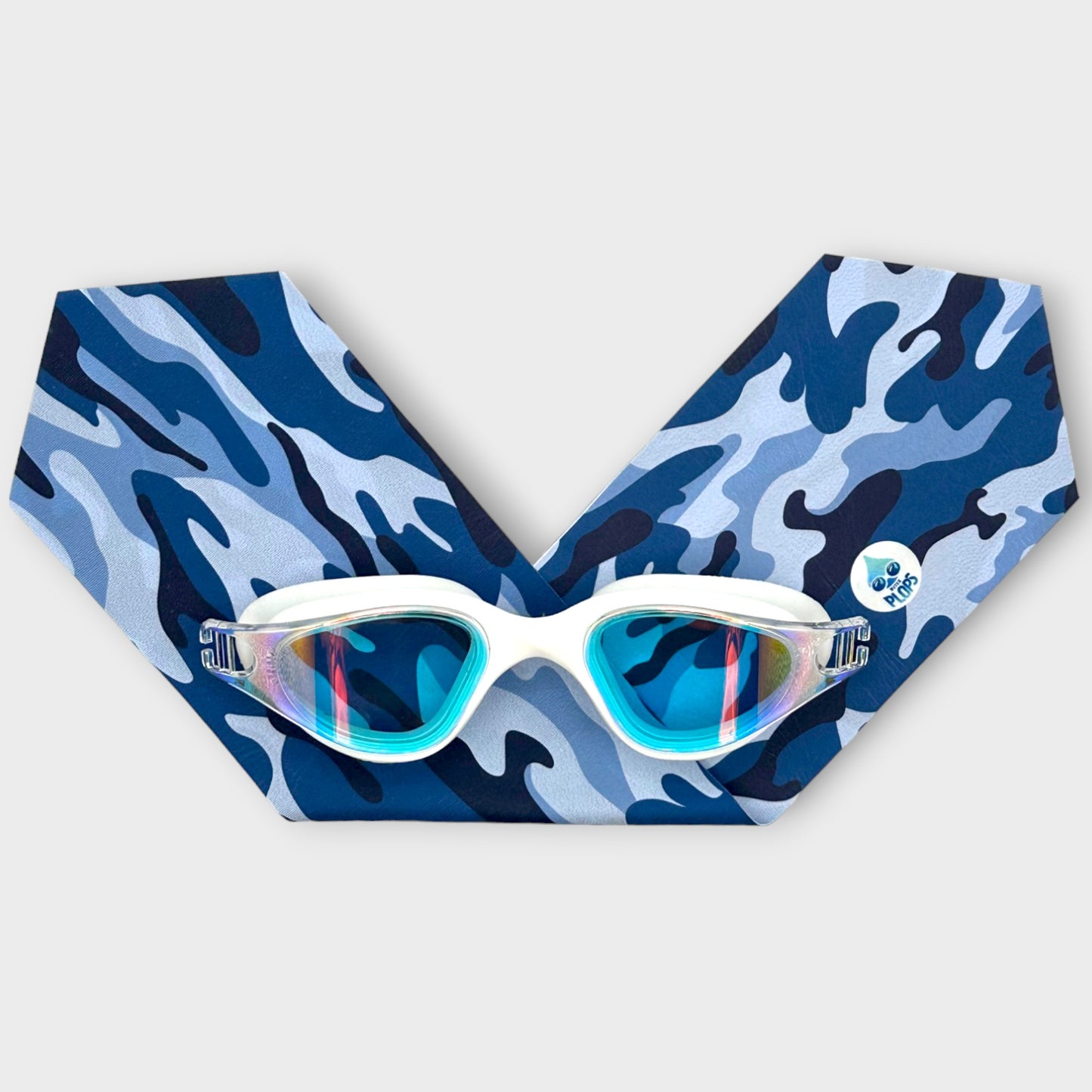 warerplops plops lunettes piscine natation bandeau stretch recyclé polyester élasthanne enfant adulte maillot verres qualité anti buée anti uv accessoire mode fashion ete plage mer étanche étanchéité fille garcons mixte unisexe homme femme camouflage bleu noir militaire armée