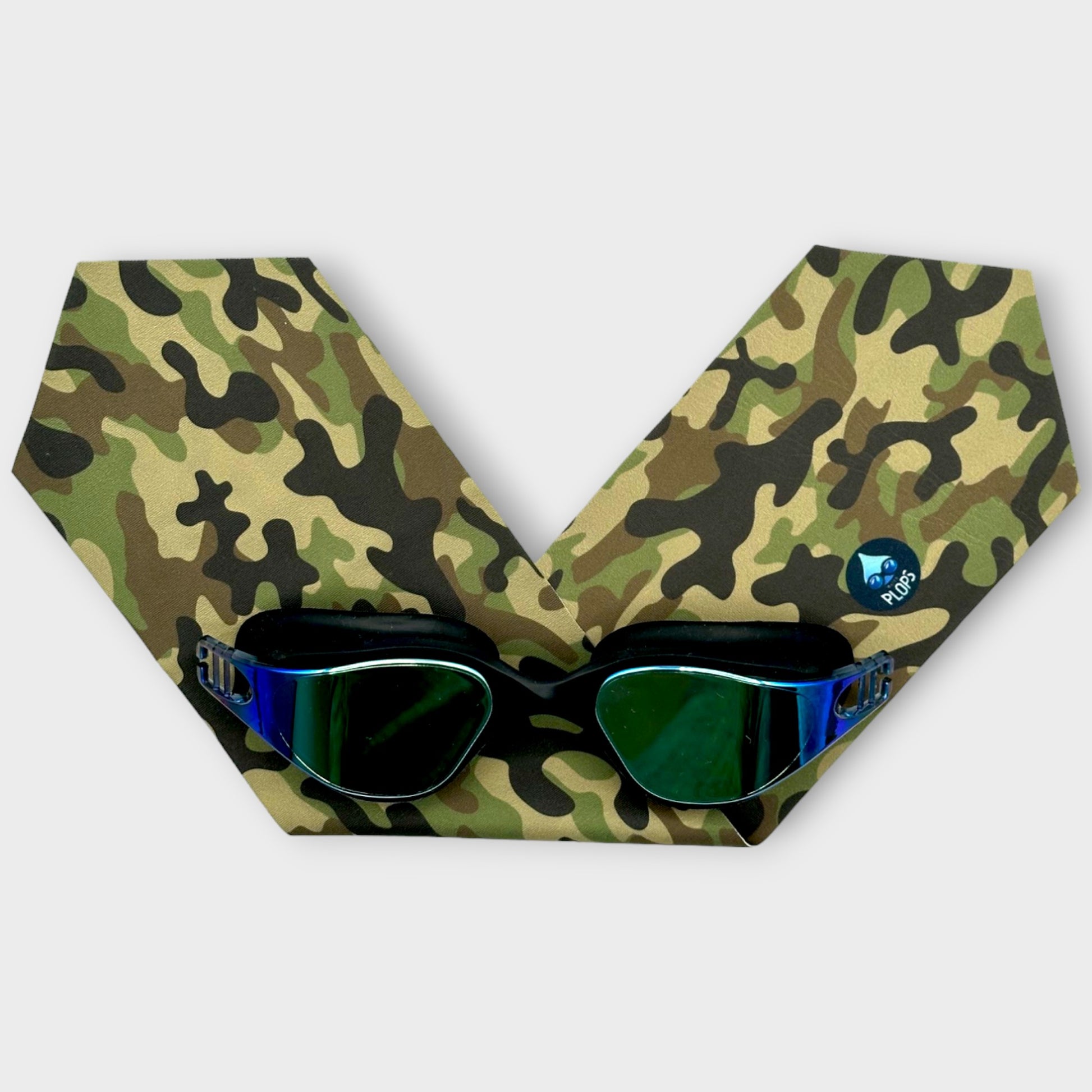 warerplops plops lunettes piscine natation bandeau stretch recyclé polyester élasthanne enfant adulte maillot verres qualité anti buée anti uv accessoire mode fashion ete plage mer étanche étanchéité fille garcons mixte unisexe homme femme tissu camouflage vert militaire kaki armée