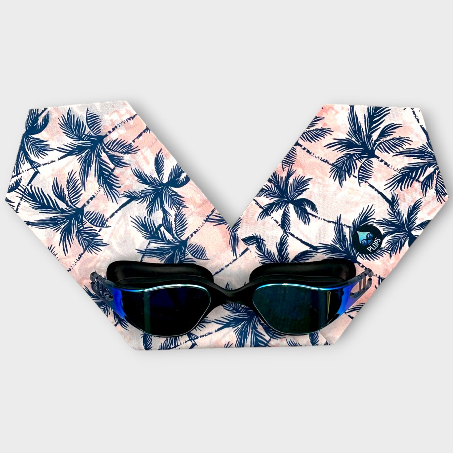 warerplops plops lunettes piscine natation bandeau stretch recyclé polyester élasthanne enfant adulte maillot verres qualité anti buée anti uv accessoire mode fashion ete plage mer étanche étanchéité fille garcons mixte unisexe homme femme tissu palmiers cocotier rose bleu