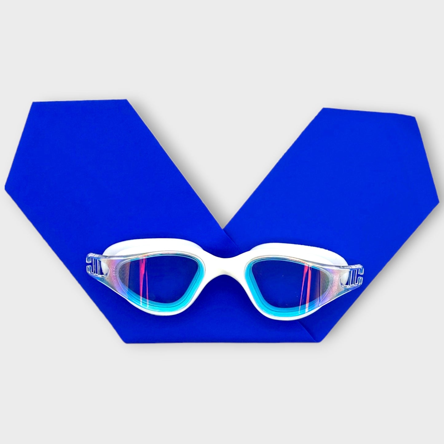 warerplops plops lunettes piscine natation bandeau stretch recyclé polyester élasthanne enfant adulte maillot verres qualité anti buée anti uv accessoire mode fashion ete plage mer étanche étanchéité fille garcons mixte unisexe homme femme tissu uni bleu roi Klein couleur