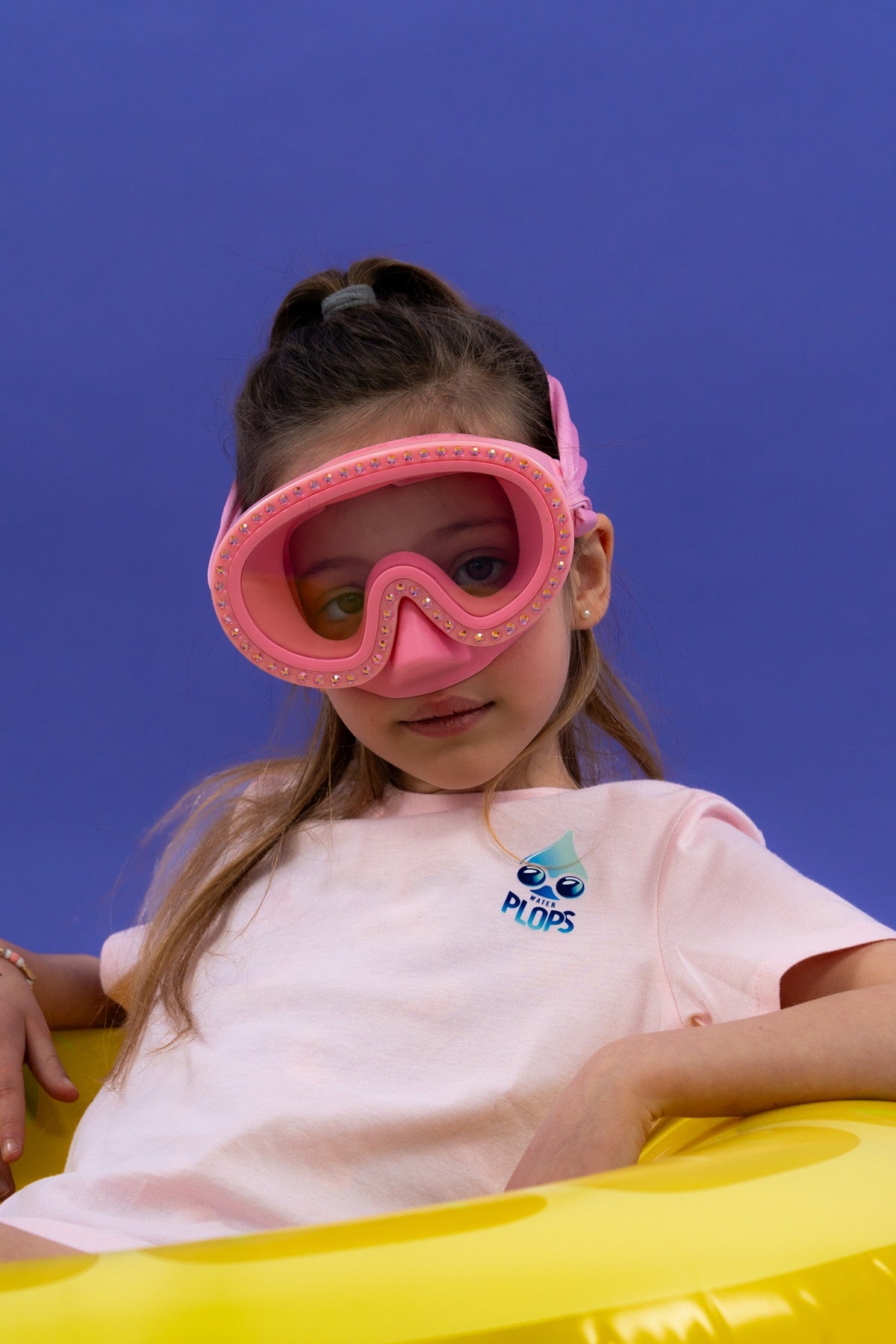 Diving Mask Diamonds Solid Pink